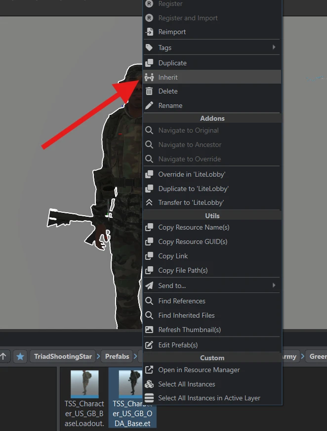 Inherit selected in the context menu of TSS_Character_US_GB_ODA_Base.et.